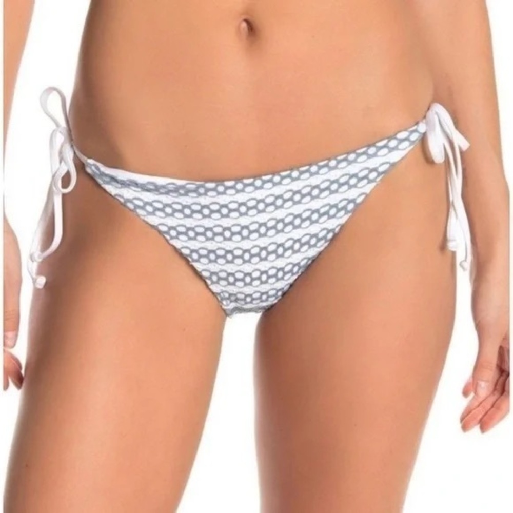 Splendid Avalon Eyelet tie side pant bikini swim bottoms size XS NWT